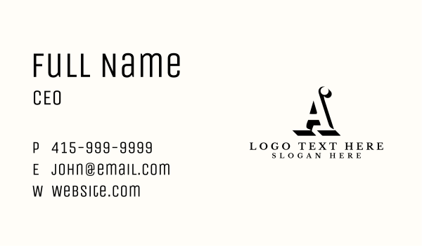 Elegant Decorative Typography Business Card Design Image Preview