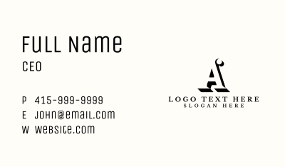 Elegant Decorative Typography Business Card Image Preview