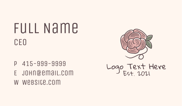 Flower Yarn Knitwork Business Card Design Image Preview