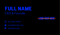 Neon Digital Wordmark Business Card Image Preview
