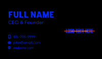 Neon Digital Wordmark Business Card Design