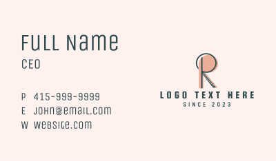 Retro Marketing Letter R  Business Card Image Preview