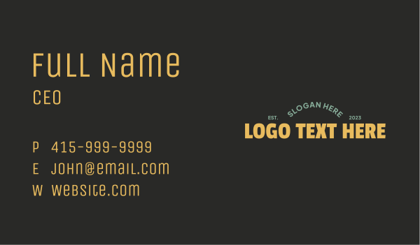 Masculine Bold Wordmark Business Card Design Image Preview