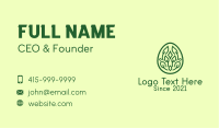Green Organic Egg  Business Card Image Preview