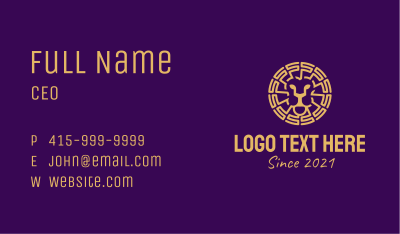 Golden Lion Emblem  Business Card