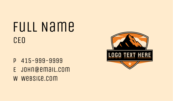 Mountain Outdoor Exploration Business Card Design Image Preview