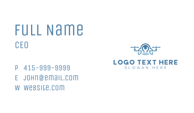Drone Repair Mechanic Wrench Business Card Image Preview