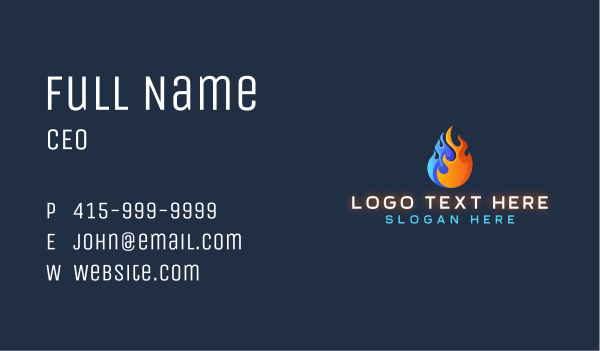 Fire Fuel Energy Business Card Design Image Preview