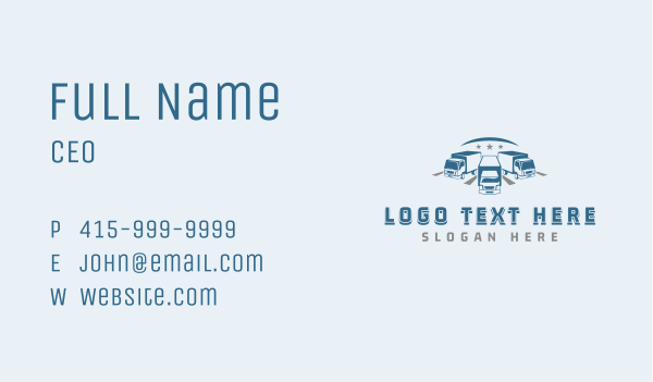 Cargo Trucking Transportation Business Card Design Image Preview