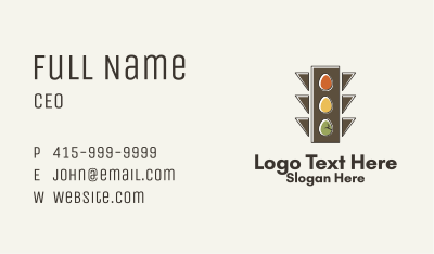 Egg Traffic Stoplight Business Card Image Preview