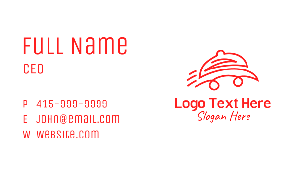 Red Delivery Car Business Card Design Image Preview