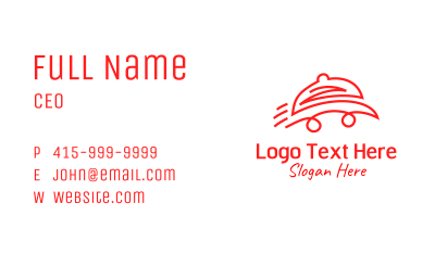 Red Delivery Car Business Card Image Preview