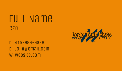 Halloween Graffiti  Wordmark Business Card Image Preview
