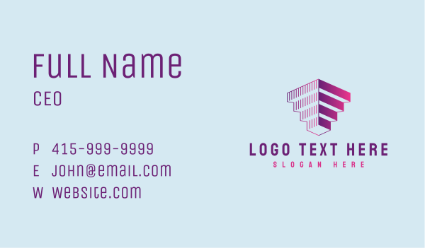 Professional Geometric Firm Business Card Design Image Preview