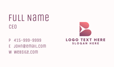 Shipping Logistics Letter B Business Card Image Preview