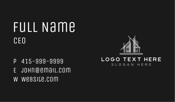 Realty House Architecture Business Card Design Image Preview