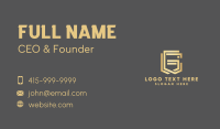 Generic Gold Letter G Business Card Design