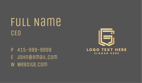 Generic Gold Letter G Business Card Design Image Preview