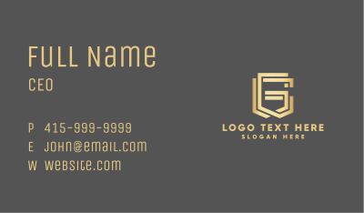 Generic Gold Letter G Business Card Image Preview