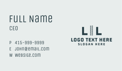 Generic Business Monogram Business Card Image Preview