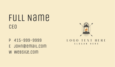 Vintage Lamp Camp Business Card Image Preview