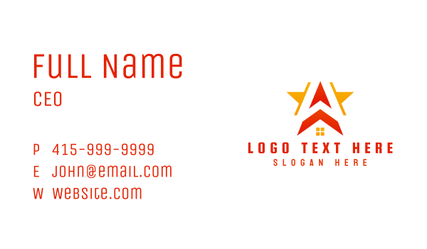 Star House A Business Card Design Image Preview