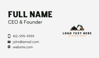 Industrial Excavator Heavy Equipment Business Card Design