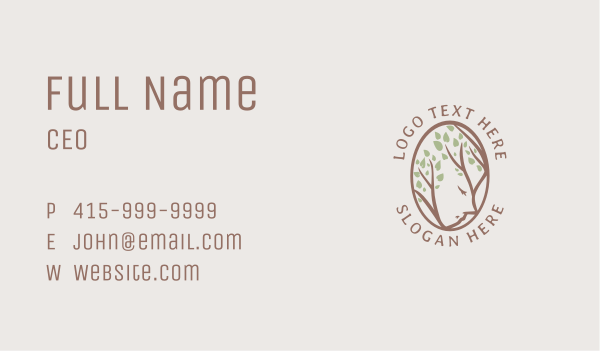 Tree Face Wellness Business Card Design Image Preview
