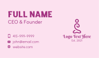 Minimalist Yoga Pose  Business Card Image Preview