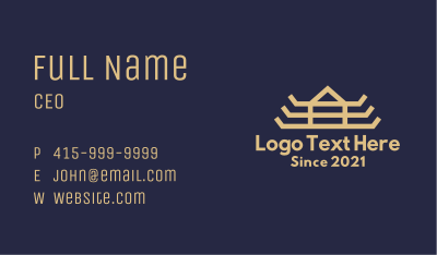 Asian Temple Wings Business Card Image Preview