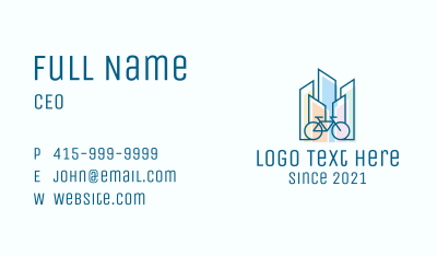 City Bike Tour Business Card Image Preview