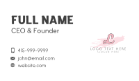 Pink Letter Salon Business Card Design