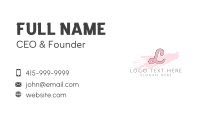 Pink Letter Salon Business Card Image Preview