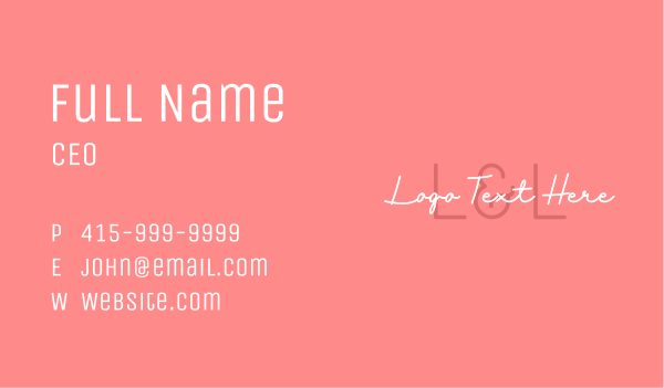 Feminine Signature Letter Business Card Design Image Preview