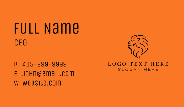 Lion Bank Agency Business Card Design Image Preview