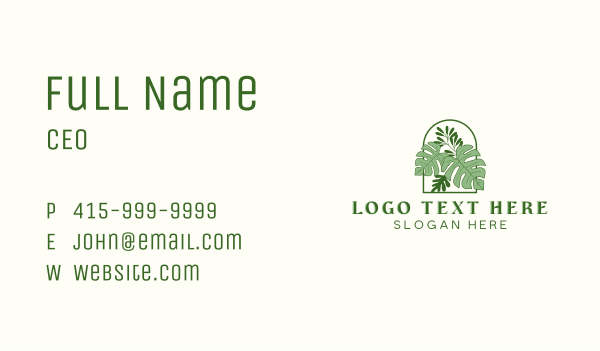 Botanical Leaf Garden Business Card Design Image Preview