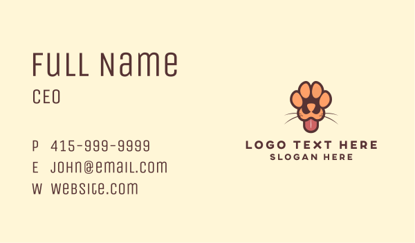 Animal Dog Paw Business Card Design Image Preview