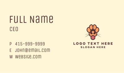 Animal Dog Paw Business Card Image Preview