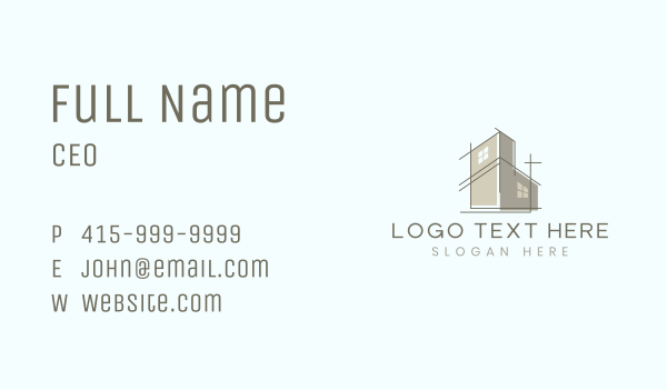 Minimalist Architecture Blueprint Business Card Design Image Preview