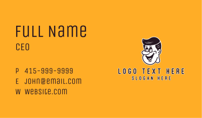 Funny Guy Character Business Card Image Preview