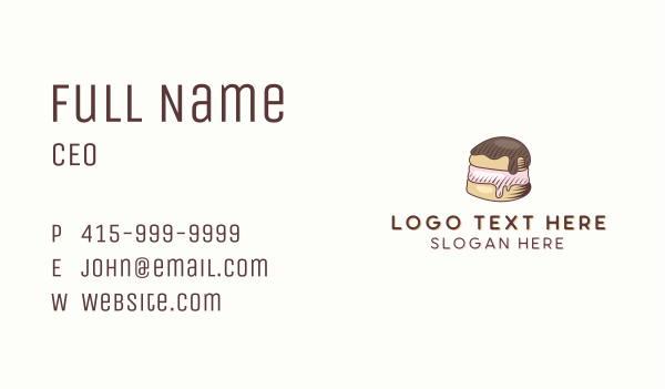 Cream Puff Dessert Pastry Business Card Design Image Preview