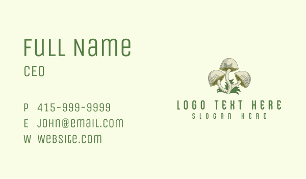 Mushroom Fungus Truffle Business Card Design Image Preview