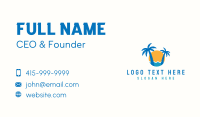 Tropical Sunset Beach Business Card Design