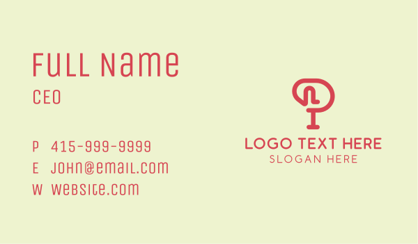 Pink Letter P Boutique  Business Card Design Image Preview