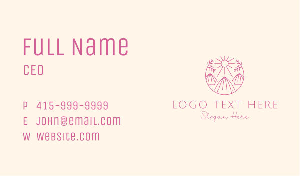 Tropical Palm Tree Hut Business Card Design Image Preview