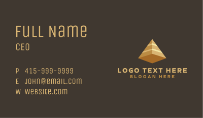 Gold Corporate Pyramid Business Card Image Preview
