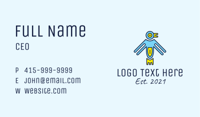 Aztec Bird Symbol Business Card Image Preview