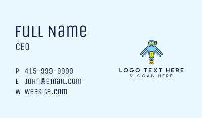 Aztec Bird Symbol Business Card Image Preview