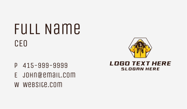 Woman Jacket Character Business Card Design Image Preview