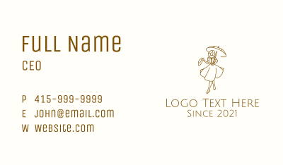 Minimalist Classy Lady Business Card Image Preview